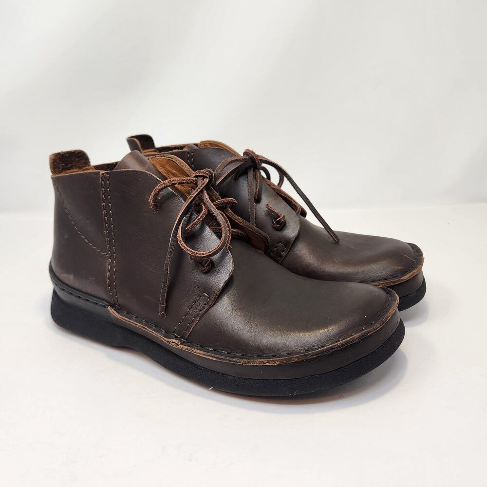 Wolky Brown Leather Lace Up Desert Ankle Boots Women Size 41 US 9.5 Comfort Shoe